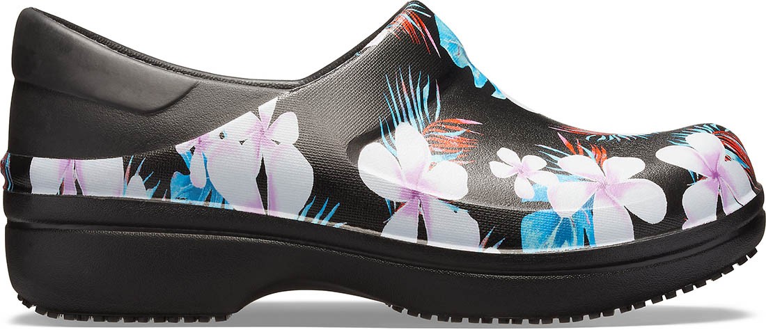Saboti Crocs Neria Pro II Graphic Clog Negru - Tropical Floral/Black - imagine 5